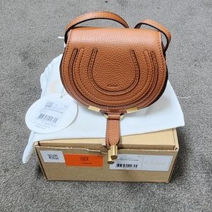 Chloe Marcie Nano Saddle Bag (Tan)